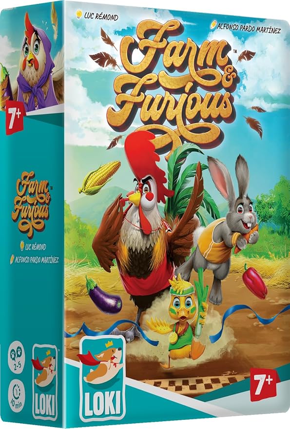 IELLO France Farm & Furious - Animal Racing Card Game, Kids & Family, Ages 7+, 2-5 Players, 10 Min