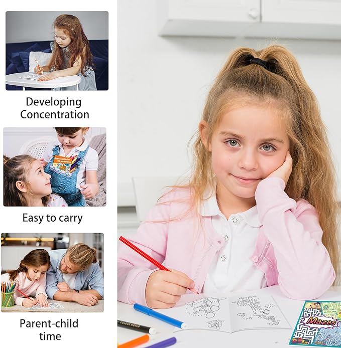 24 Mini Activity Books for Kids Party Favors ages 4-8 8-12,Fun and Challenges include Mazes, Dot to Dot,Word Search, Word Scramble and More for Goodie Bag Stuffer Classroom Activity
