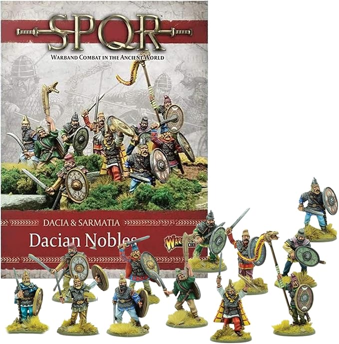 Wargames Delivered SPQR - Dacian & Sarmatia - Nobles. 28mm Miniatures Base, Roman and Greek Military Legion Miniatures for Miniature Wargames, and Roman War Games by Warlord Games