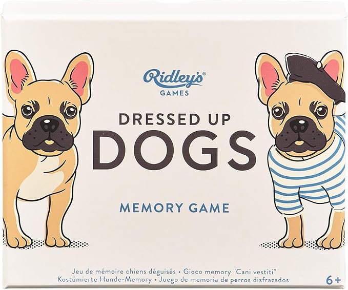 Ridley’s Dressed Up Dogs Memory Game – Includes 50 Matching Cards and Instructions – Memory Card Game Featuring Well-Dressed Dogs – Fun for All Ages, Makes a Great Gift Idea