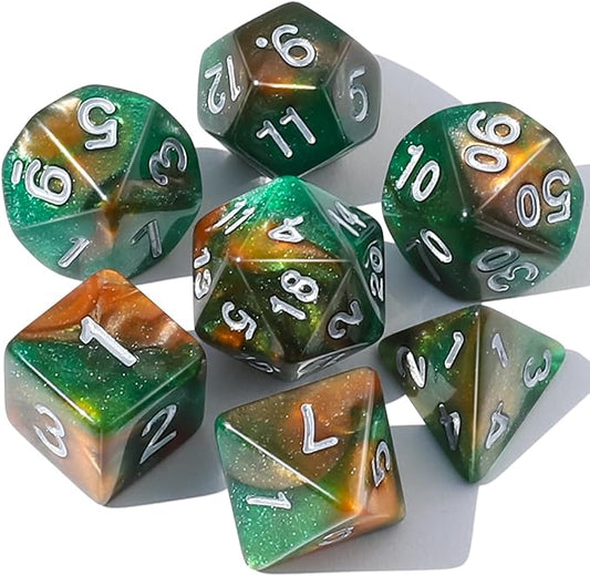 CiaraQ DND Polyhedral Dice Set with Dice Bag for Dungeons and Dragons RPG MTG Role Playing Table Games