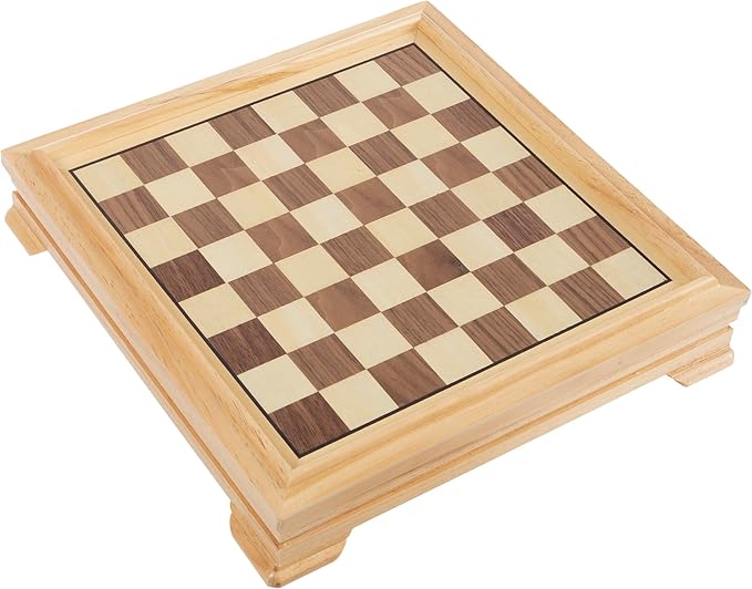 Board Game Set - Deluxe 7-in-1 Classic Board Games for All Ages - Wood Game Center with Storage - Chess, Backgammon, Dominos, Checkers, Dice Set, Cribbage Board, and Playing Cards by Trademark Games