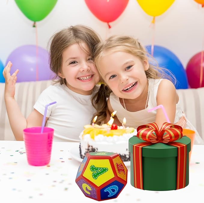 1 Pc 12 Sided ABC Alphabet Game Foam Dice,4.7 Inches A to L Dodecahedrons Dice Kids Board Game Educational Toy for Table Games,to Get Your Lucky Letter!