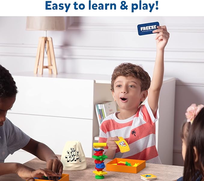 Skillmatics Board Game - to The Top, Matching & Balancing Game with a Twist, Match Colors & Shapes, Gifts & Fun Family Friendly Game
