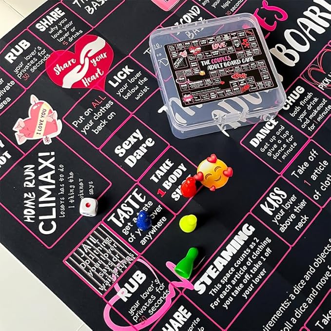 Adultopoly Board Game for Couples - Fun Date Night Card Game with Props, Adult Party Game for 2+ Players, Perfect for Couples Game Night (Classic)