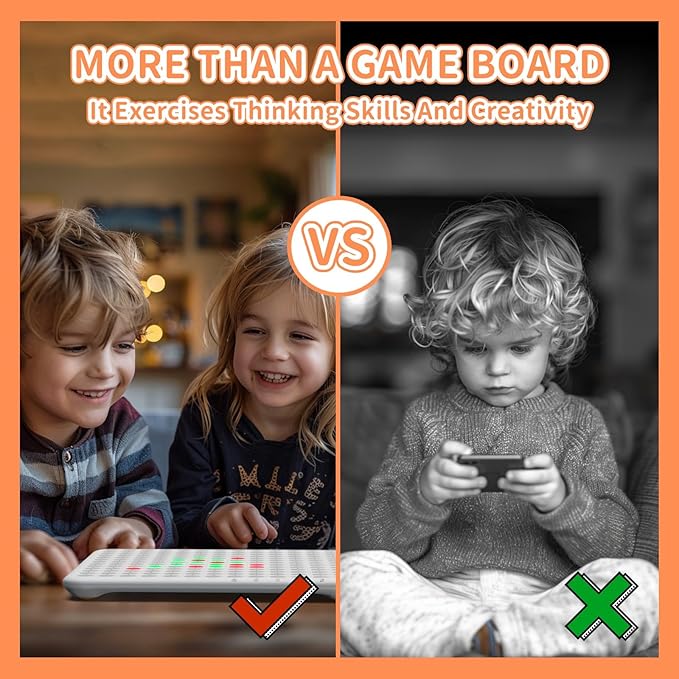 Handheld Game for Kids, Kids Games, Board Games,Family Games Chess Game for Kids and Adults, Calming Board Strategy Game Casual Interactive for Relieve Stress, Pixel Drawing Board for Girls Boys