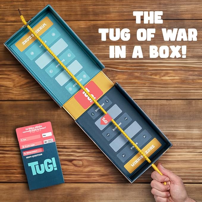 The Team Trivia Game with a Mini Tug of War in The Box | Perfect for 2-20 Players for Couples, Teens, Adults and Family Game Night | Ages 11+