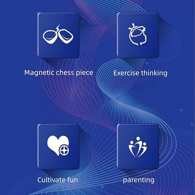 Magnetic Chess Game,Fun Table Top Multiplayer BoardGame,Magnetic Game Educational Toys,Portable Board Game Set for The Family for Kids and Adults (40pcs)