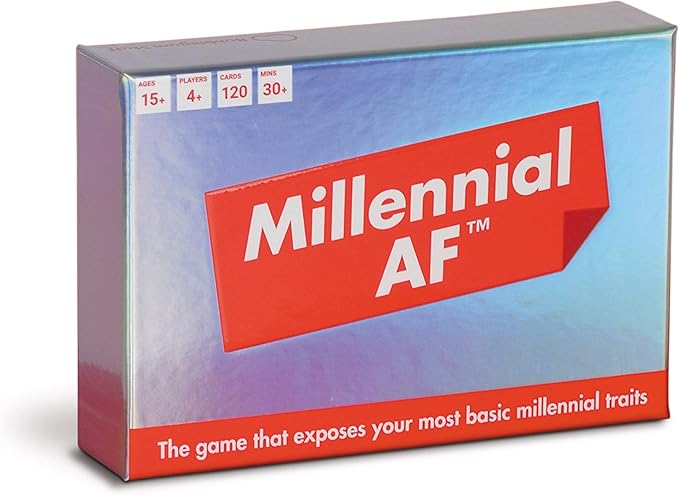 Bubblegum Stuff Millennial AF Game - Who's Most Likely to? Card Game - Find Out Who is The Most Millennial - Suitable for Adults and Teenagers