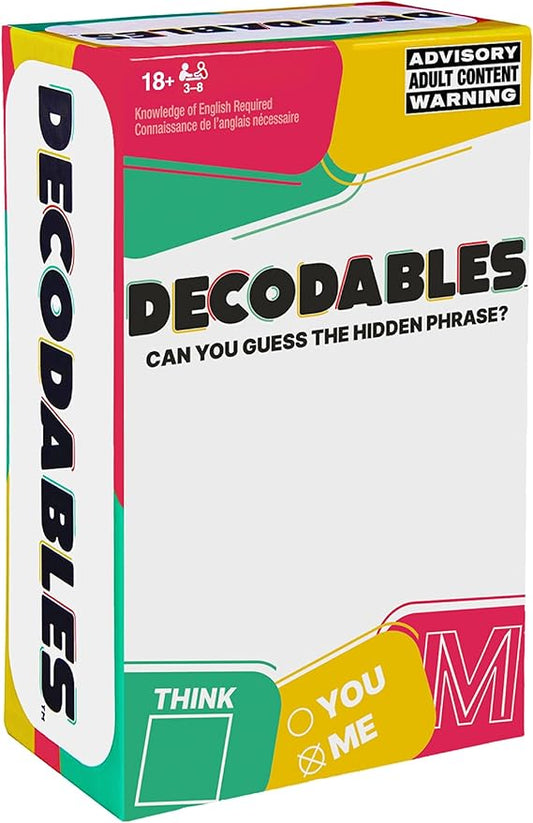 Spin Master Games, Decodables - A Hysterical Adult Party Game, Card Game for Bachelorette Parties, College, Birthday, for Ages 18+
