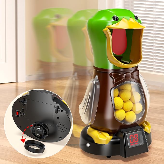 Duck Shooting Toys for Kids 3 4 5 6 7 8 Year Old - Movable Shooting Game with 36 Balls, 2 Air Pump Toy Indoor and Outdoor, Competition Game Gifts for Boys and Girls Ages 5 6 7 8 9 Years Old