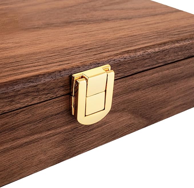 Alex Cramer Double 6 Spinner Dominoes Set with Spinners. Deluxe Dominos Set in American Made Luxury Walnut Case