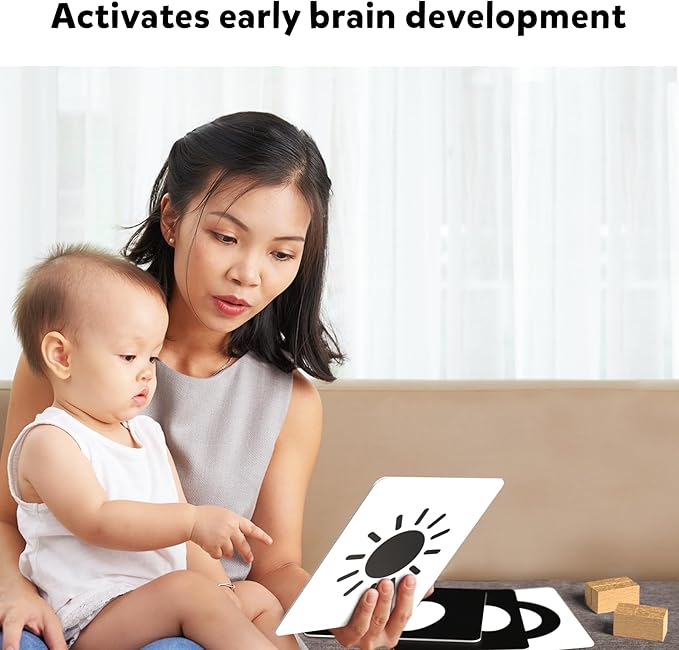 Skillmatics Large Flash Cards for Babies & Infants - High Contrast, 60 Pictures, Visual Stimulation & Sensory Development, Travel Friendly, Gifts for Infants 0 to 12 Months