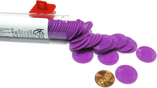 Koplow Games Purple Mini Poker Chip 7/8In Tube of 50Ea