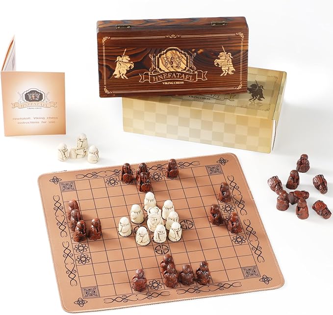 Hnefatafl Viking Chess Set Board Game Traditional Strategy Board Game