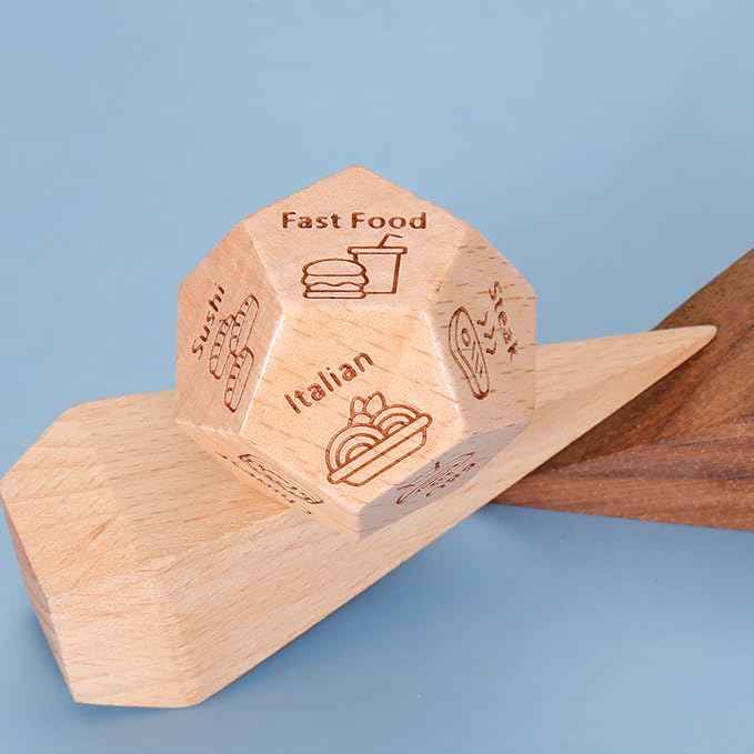 Wood Food Decision Anniversary Christmas Date Night Gifts for Couples Husband Wife Boyfriend Girlfriend Valentines Day Gifts for Him Her Wedding Birthday Gift 5th Wood Anniversary for Him Her