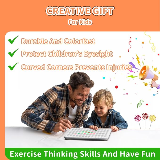 Handheld Game for Kids, Kids Games, Board Games,Family Games Chess Game for Kids and Adults, Calming Board Strategy Game Casual Interactive for Relieve Stress, Pixel Drawing Board for Girls Boys