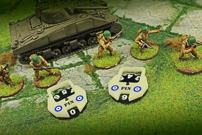 LITKO World War Two Miniature Wargames Army Pin Dial Counter | Compatible with Bolt Action | Dice Dock (Great Britain)