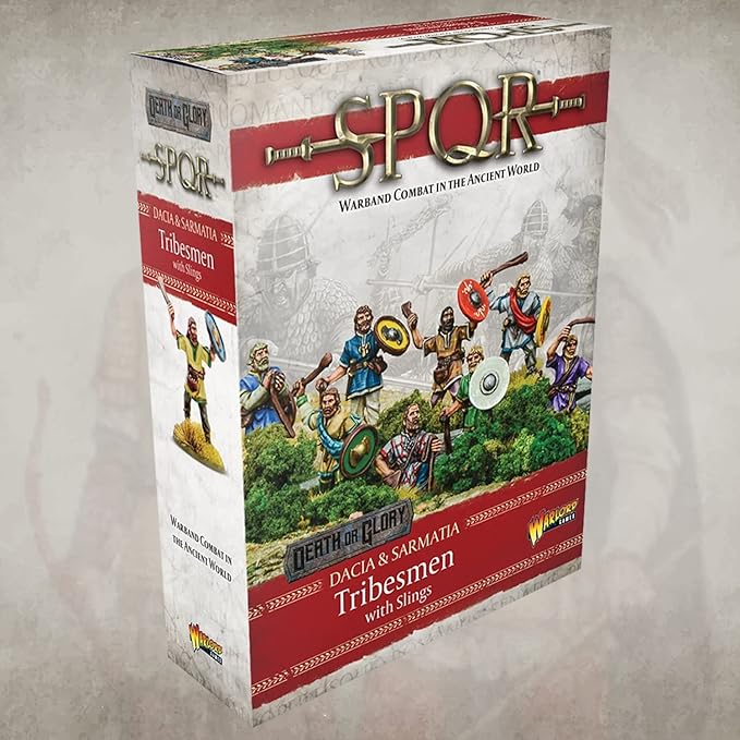 Wargames Delivered SPQR - Dacia & Sarmatia - Tribesmen with Slings. 28mm Miniatures Base, Roman and Greek Military Legion Miniatures for Wargames, and Roman War Games by Warlord Games