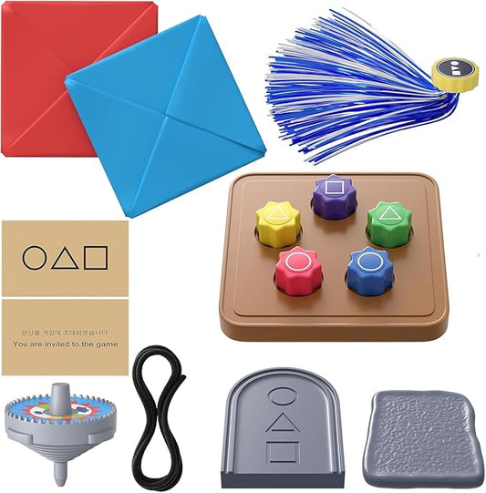Gonggi Korean Game,Gong-gi,Jebi chagi,Biseokchigi, Paeng-y,DDAKJI,Korean Traditional Play Game Set (1 Pack)