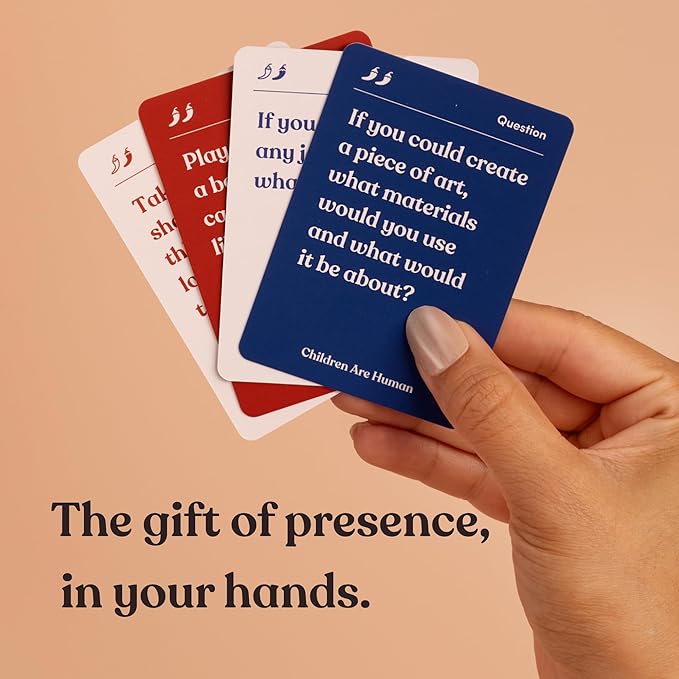 Children are Human 140 Conversation Cards to Help Bond with Kids, Card Game for Elementary School Children, Designed by Experts for Grades 2 to 5, Ages 7 to 10+