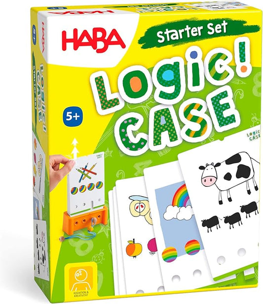 HABA Logic! CASE Brain Games for Kids Starter Set 5+, Brain Teaser Puzzles and Car Games, Mind Puzzles to Develop Critical Thinking for Kids