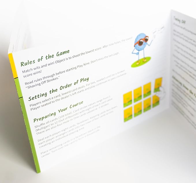 Brush Tee Play Nine Card Game of Golf
