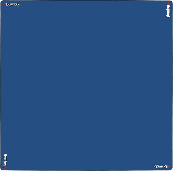 The Gaming Mat Company Poker, Dominoes, Bridge & Mahjong Table Mat. Blue 33” x 33” Premium Cards Playmat & Card Gaming Mat Table Top Cover Topper Square Mahjong Table