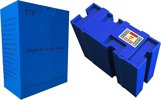 TSB Duplicate Boards for Bridge Game Set of 16 PCS - Duplicate Bridge Boards for Dealing Machine - Home Bridge Cards Game Kit - Duplicate Boards for Bridge Cards