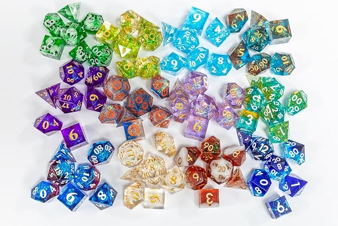 1985 Games Sharp Edge Polyhedral Dice Set – Mystery RPG Dice for Dungeons & Dragons & Tabletop RPGs | Pack of 6