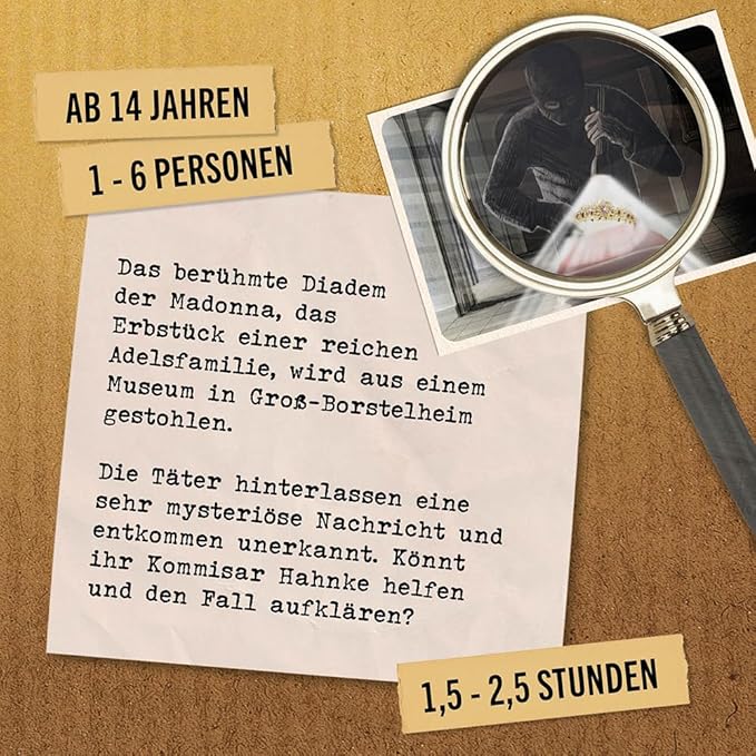 Hidden Games Crime Scene - Das Diadem der Madonna - Escape Room Spiel (US Version)