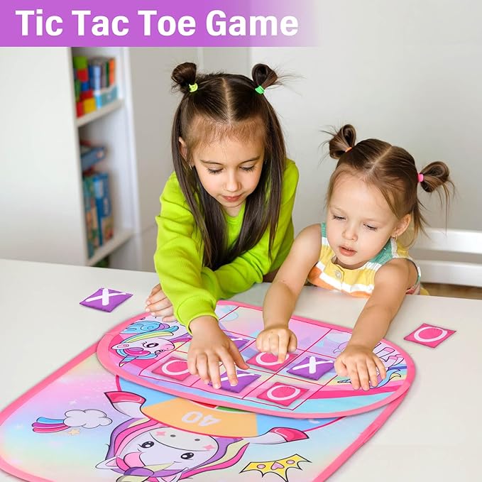YOTOY Bean Bag Toss Game for Kids Outdoor Toys Age 3-8 Years Old: Unicorn Party Games, Backyard Yard Activities Outdoor Toys for Toddler, Birthday Gift for Girls 3 4 5 6 7 8 Year Old