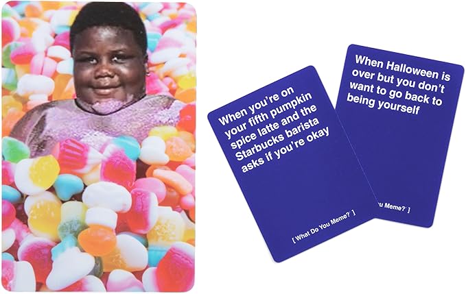 WHAT DO YOU MEME? Halloween Family Edition by Relatable, A Halloween Activity Expansion Pack, Ideal for Spooky Fall Gifts, Halloween Party Game, Includes 30 Photo Cards and 90 Caption Cards, Ages 8+