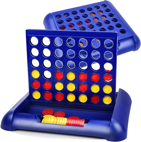 IAMGlobal 4 in a Row, 2 Pack Board Games, Four in a Row Game, Travel Size Line Up 4, Classic Family Toy for Kids and Family for Fun (2 Pcs)