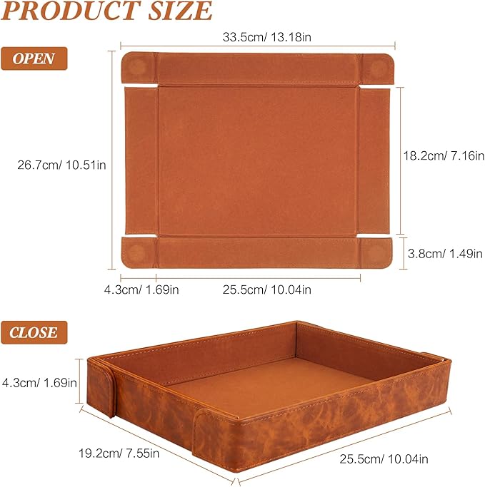 PU Leather Dice Tray Magnetic Folding Dice Rolling Mat with Felt Lining for Dice Games Portable Tabletop Board Games Tray