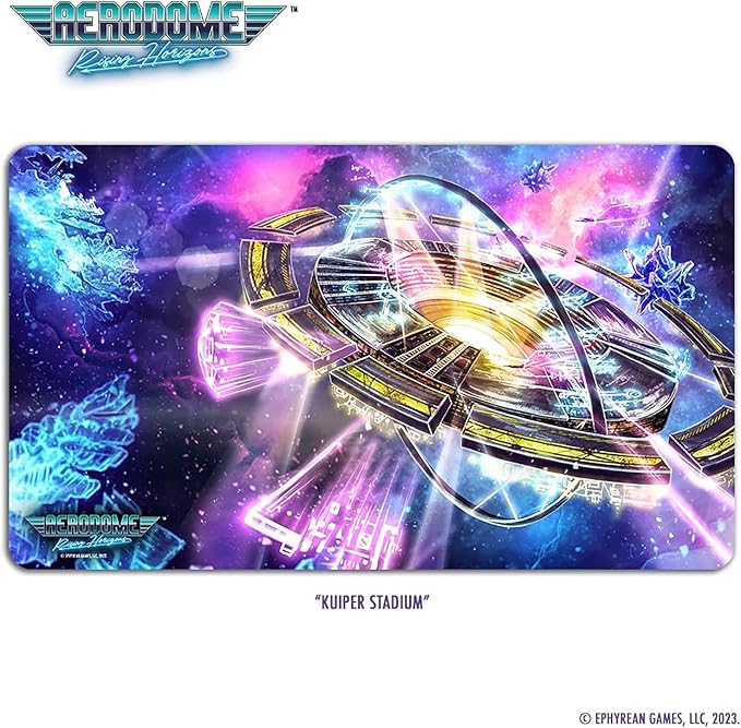 Aerodome: Game Mat - Kuiper Stadium - 14 x 24 Neoprene Mat, Scenic Image, Tactical Aerial Combat Card Game Accessory