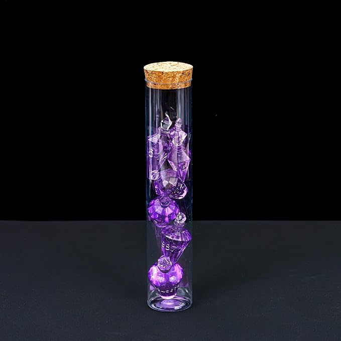 7PCS Potion DND Dice Set,Transparent Sharp Edge Die Set D&D RPG Polyhedral Die,for Dungeons & Dragons, Pathfinder, and TTRPG Roleplaying Games.(Purple)
