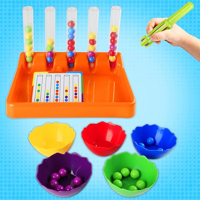 Counting and Color Sorting Toys for Toddlers,Math Manipulatives Match Games Educational Learning Fine Motor Skills,STEM Preschool Kindergarten Learning Activities
