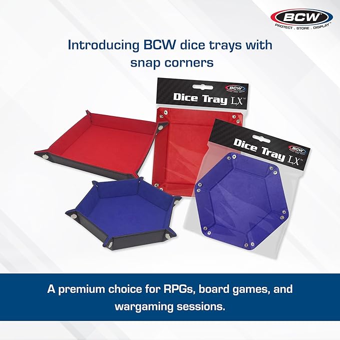 BCW Square Dice Tray - Plum | 7x7 Inches | Ideal for Dungeons and Dragons, Pathfinder, etc | Dice Rolling Tray Gaming Accessory for Tabletop RPGs and Board Games…