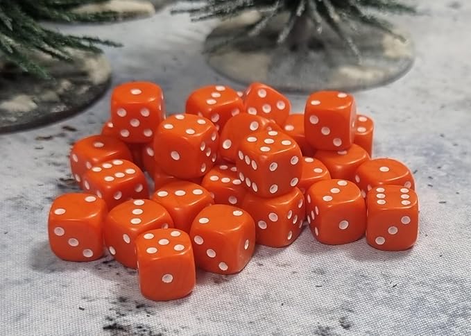 Warlord Games 30x D6 Dice Pack | 10mm Classic (Orange)