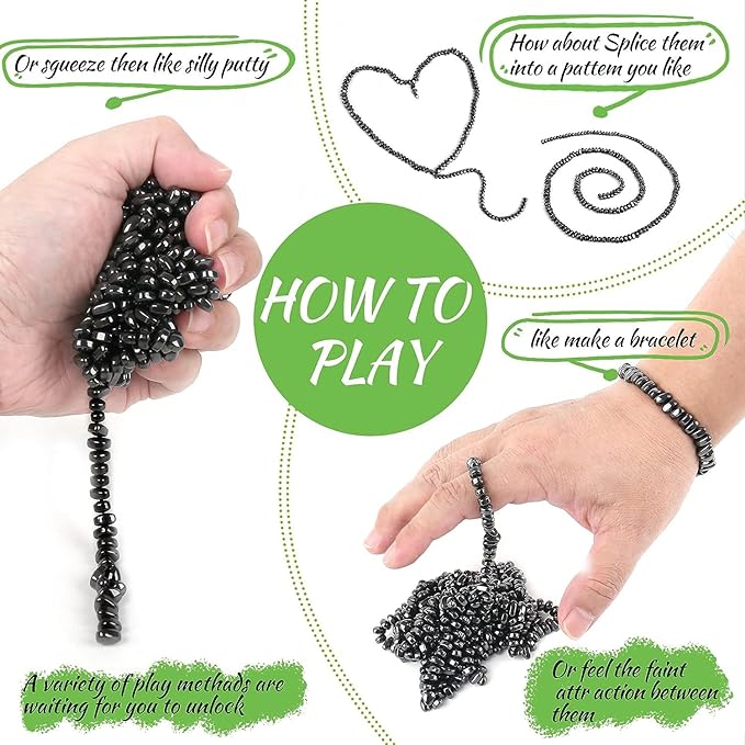 1000pcs Magnet Balls, Fidget Toys Adults ，Ferrite Magnetic Putty Sensory Toys， Desk Fidgets Toys for Office Stress/Anxiety Relief (1000 PCS)