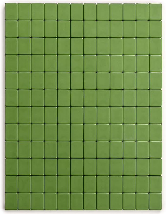 Yellow Mountain Imports Japanese Riichi Mahjong Set - Large White and Green Tiles, Vinyl Case - Includes East Wind Tile, Betting Sticks, and Dice