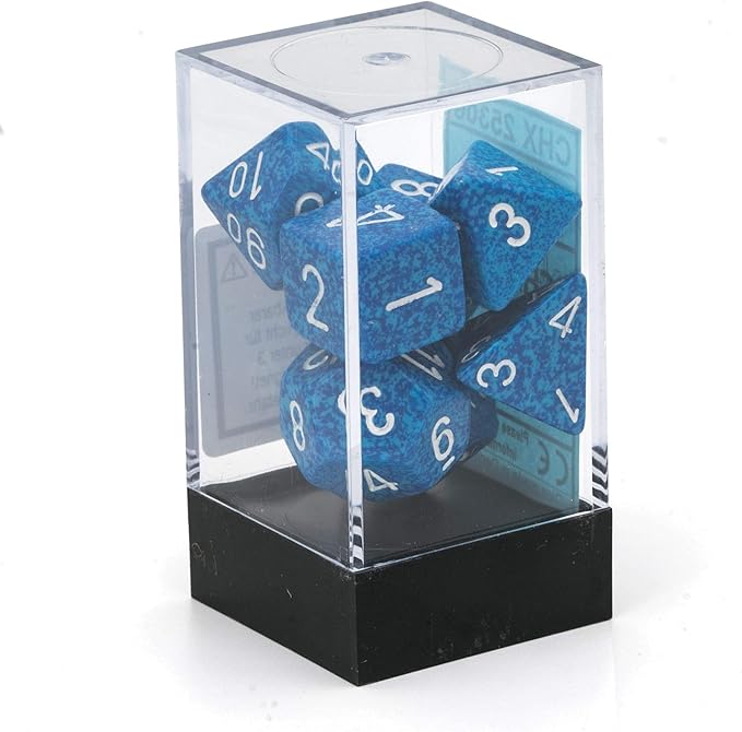 Chessex CHX25306 Dice-Speckled Water Set