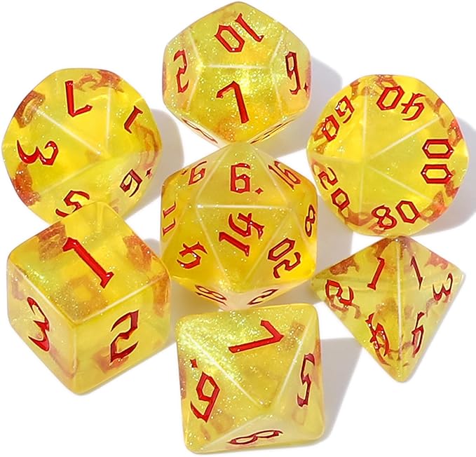 CiaraQ DND Polyhedral Dice Set with Dice Bag for Dungeons and Dragons RPG MTG Role Playing Table Games