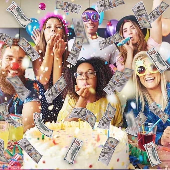 100 PCS Fake Money Prop Money Play Money toys for Kids Pretend Play - Number Learning Education Toys for Girls Boys, Develops Early Math Skills, Play Money for Board Game, Magic, Girls Boys Birthday
