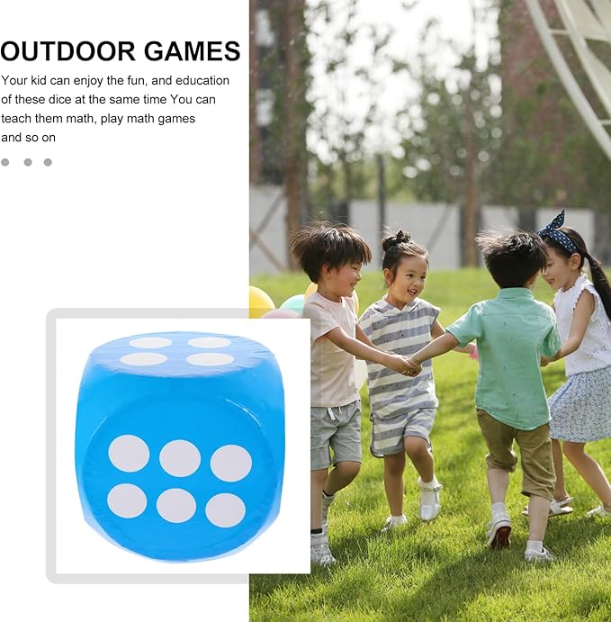 Alipis Giant EVA Dice, Jumbo Dice Foam Dice Outdoor Fun Dice Outdoor Board Game Big Square Blocks Foam Dice Outdoor Party Supplies for Outdoor Game Math Games Pool