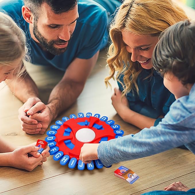 26 Letters Word Games, 36 Cards with 144 Categories Think Game, Quick Thinking Letter Pressing Word Game, Fast-Paced Board Game, A Great Board Game for Family and Friends