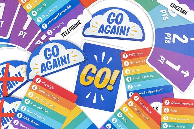 Professor PUZZLE Rainbow Go Games. Fast paced Trivia Game for The Whole Family. One Right Answer, Whole Spectrum of Clues.