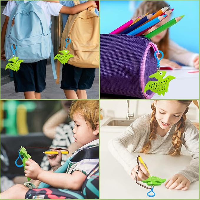 Magnetic Drawing Board for Kids Toddlers with Beads and Magnet Stylus Pen - Keychains Magnetic Dot Art Airplane & Car Ride Road Trip Activities Travel Toys for Kids (Green Pterosaur)