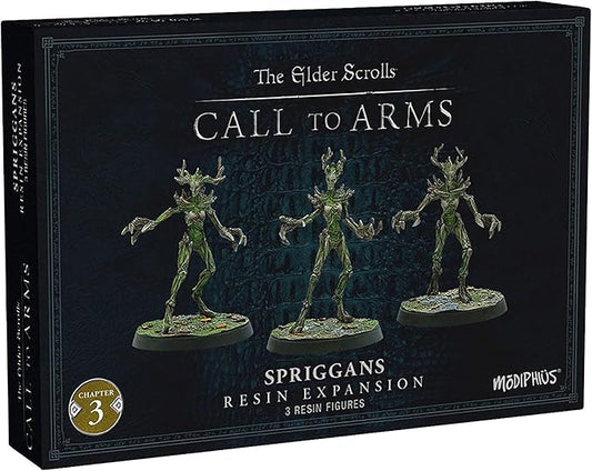 Modiphius Entertainment The Elder Scrolls: Call to Arms - Spriggans Expansion - 3 Unpainted Resin Miniatures & Bases, Roleplaying Game, Chapter 3 Figures, 32mm Scale Figures, RPG
